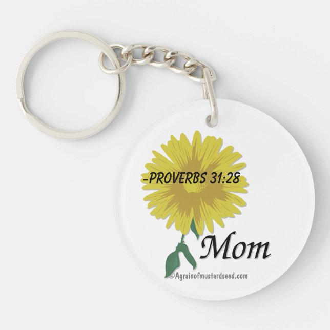 Proverbs 31:28 Mother's Day Keychain (Front)