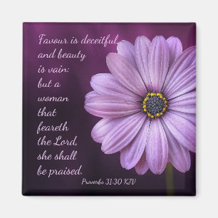 Proverbs 31:30 - A woman that feareth the Lord Magnet