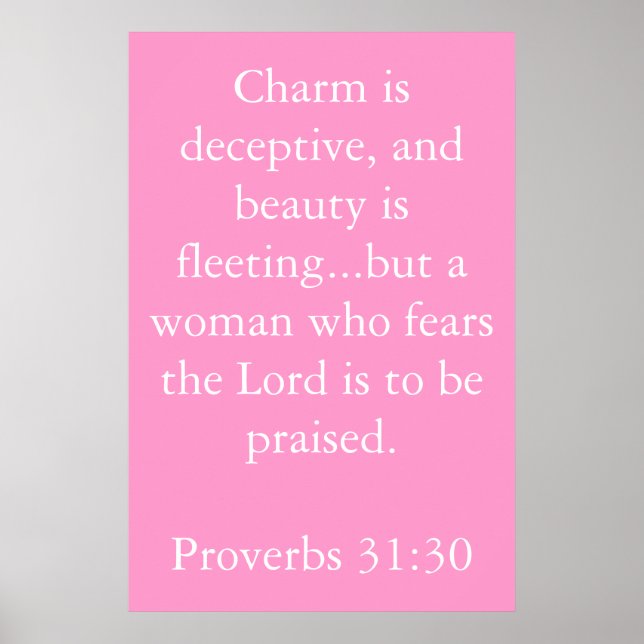 Proverbs 31:30 poster (Front)