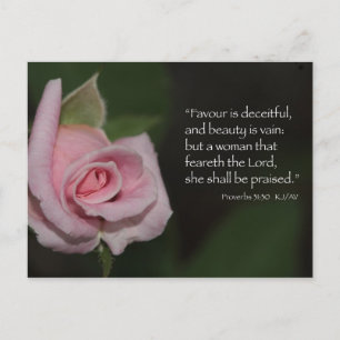 Proverbs 31:30 Scripture Postcard