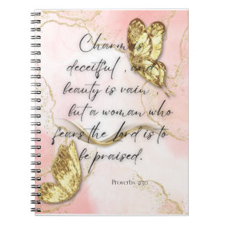 Proverbs 31:30 Spiral Notebook