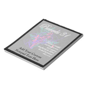 Proverbs 31 Bible Christian Women's Notepad
