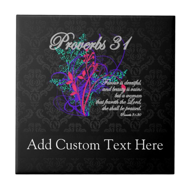 Proverbs 31 Bible Christian Women's Tile (Front)