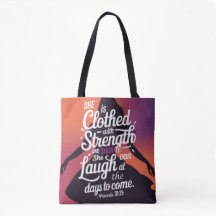 Proverbs 31 christian tote bag