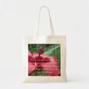 Proverbs 31 Collection ~ Pro 31:30-31 Tote Bag