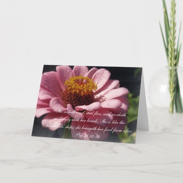 Proverbs 31 Collection ~ Proverbs 31:13-14 Card (Front)