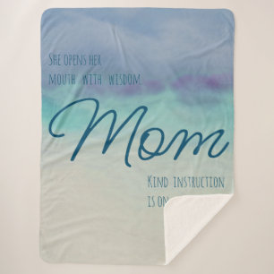 Proverbs 31 Mom Sherpa Blanket