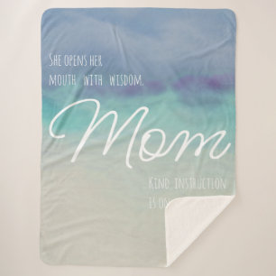 Proverbs 31 Mom Sherpa Blanket