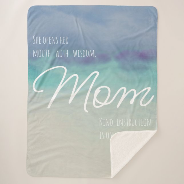 Proverbs 31 Mom Sherpa Blanket (Front)