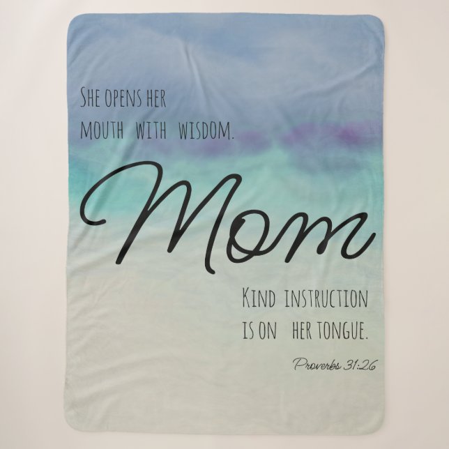 Proverbs 31 Mom Sherpa Blanket (Front)