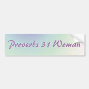 Proverbs 31 Purple and Green Bumper Sticker