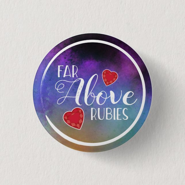 Proverbs 31 Virtuous Woman Far Above Rubies Pin (Front)