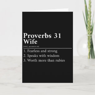 Proverbs 31 Wife Definition  Card