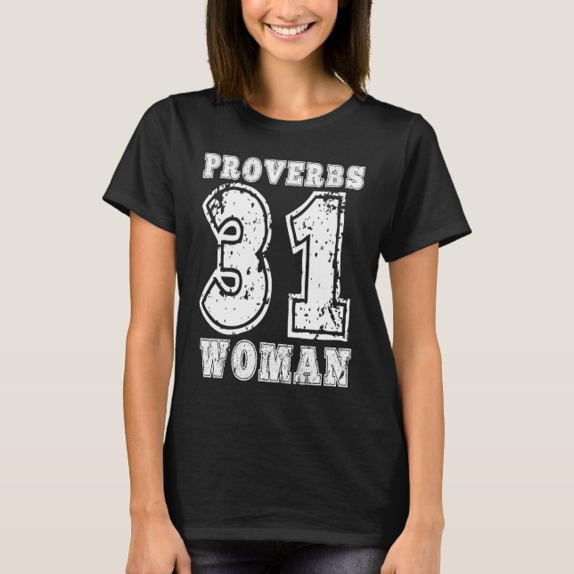 PROVERBS 31 Woman Retro T-Shirt (Front)
