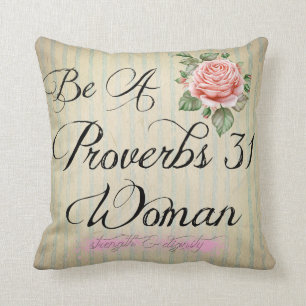 Proverbs 31 Woman Throw Pillow