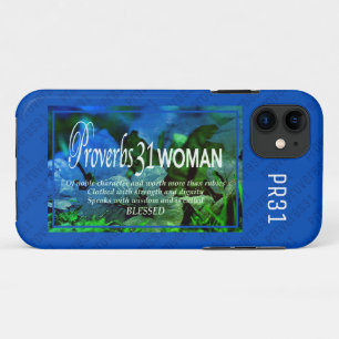 PROVERBS 31   Worth More Than Rubies BLUE iPhone 11 Case