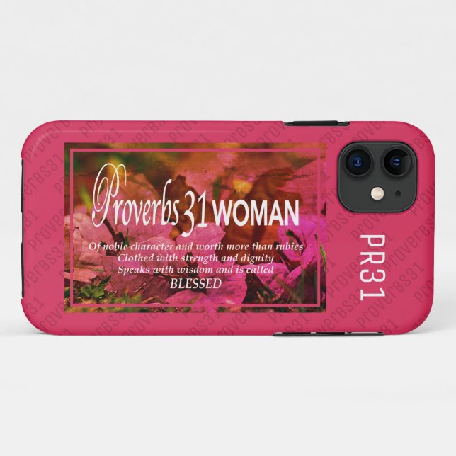 PROVERBS 31 | Worth More Than Rubies PINK Case-Mate iPhone Case (Back (Horizontal))