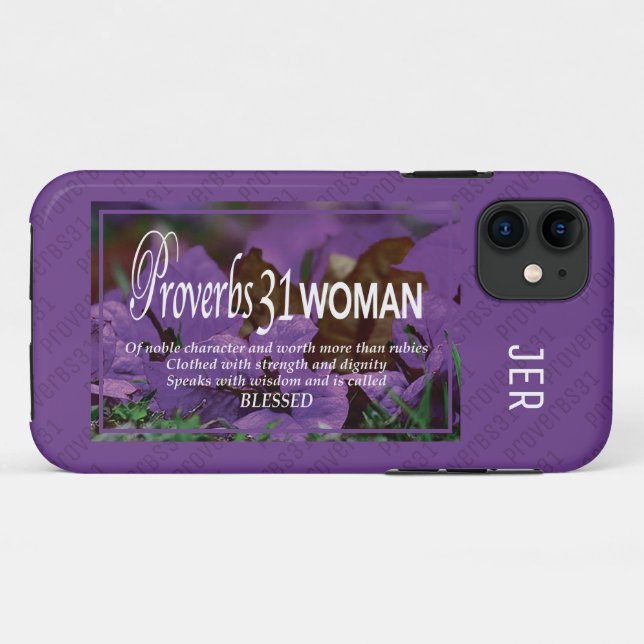 PROVERBS 31 | Worth More Than Rubies PURPLE Case-Mate iPhone Case (Back (Horizontal))