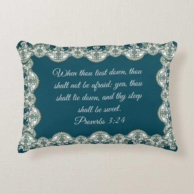 Proverbs 3:24  accent pillow (Front)