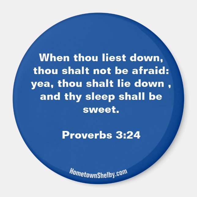 Proverbs 3:24 Bible Verse magnet (Front)