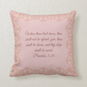 Proverbs 3:24 fleece blanket throw pillow