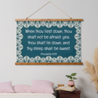 Proverbs 3:24 hanging tapestry