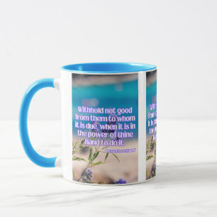 Proverbs 3:27 KJV Bible Scripture Pic Two-Tone Mug