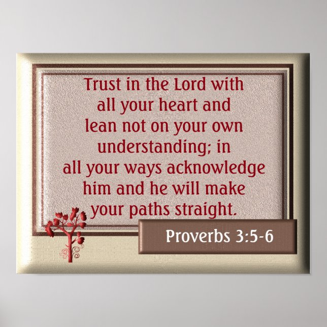 Proverbs 3:5-6 ~~art print (Front)