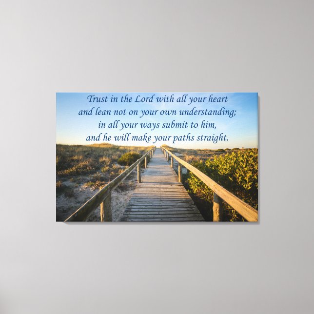 Proverbs 3:5-6 canvas print (Front)