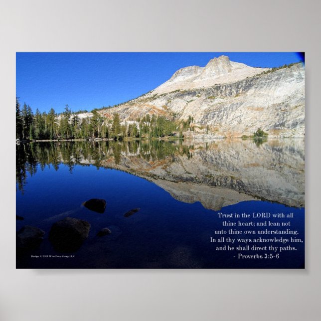 Proverbs 3:5-6 Inspirational Print (Front)