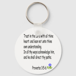 Proverbs 3 :5-6 key chain