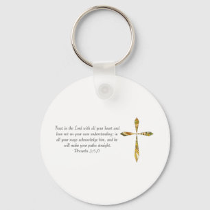 Proverbs 3:5-6 keychain