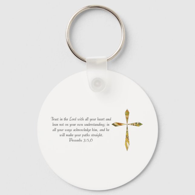 Proverbs 3:5-6 keychain (Front)