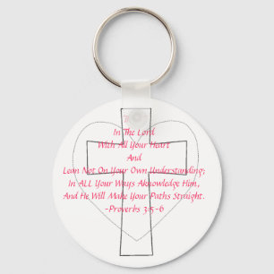 Proverbs 3:5-6 keychain