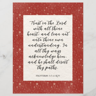 Proverbs 3:5-6 KJV Bible Verse Image  Flyer