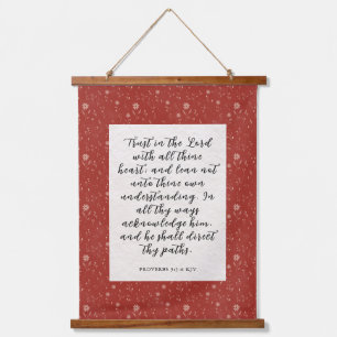 Proverbs 3:5-6 KJV Bible Verse Image  Hanging Tapestry