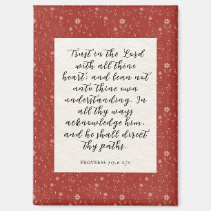 Proverbs 3:5-6 KJV Bible Verse Image  Magnet