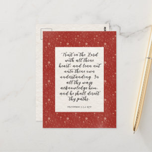 Proverbs 3:5-6 KJV Bible Verse Image  Postcard