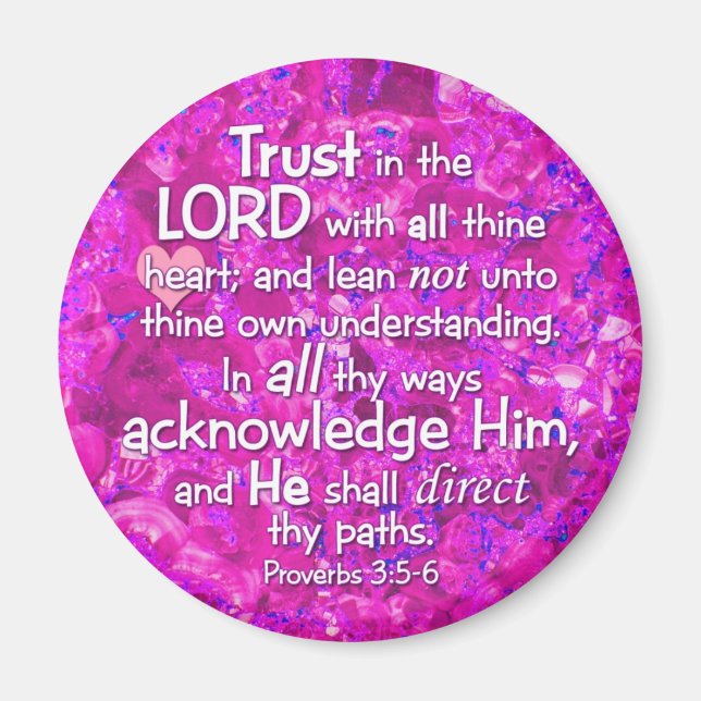 Proverbs 3:5-6 KJV Trust in the Lord Magnet (Front)