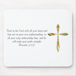 Proverbs 3:5-6 mouse pad