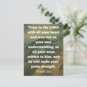 Proverbs 3:5-6  postcard