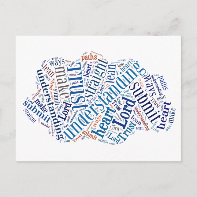 Proverbs 3:5-6 postcard (Front)