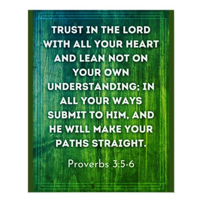 Proverbs 3:5-6 poster (Front)