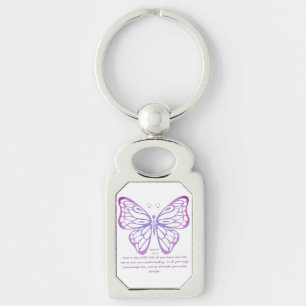 Proverbs 3:5,6 Scripture Inspiration Butterfly Keychain