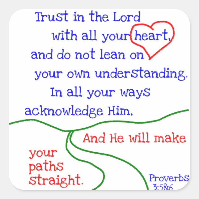 Proverbs 3:5&6 Stickers (Front)