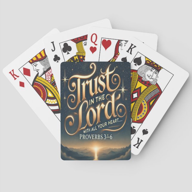Proverbs 3:5-6 Trust and Light Playing Cards (Back)