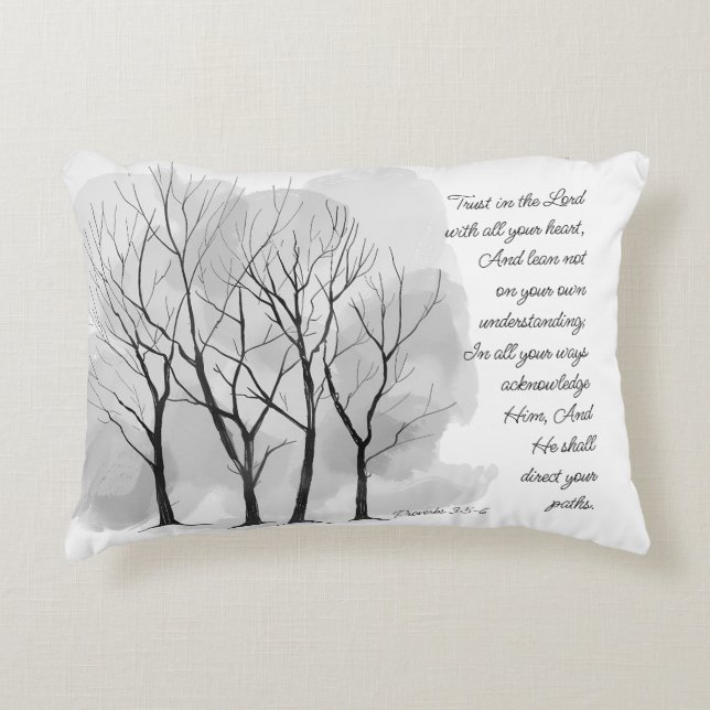 Proverbs 3:5-6 Trust in the Lord Accent Pillow (Front)