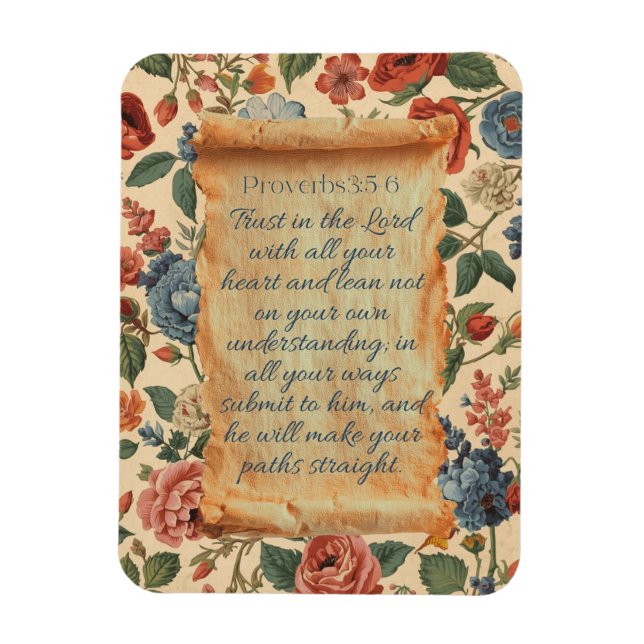Proverbs 3:5–6 Trust in the Lord Bible Verse  Magnet (Vertical)