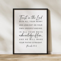 Proverbs 3:5-6 Trust in the Lord, Bible verse