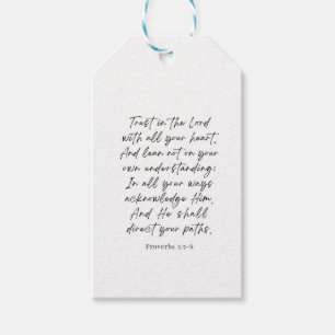 Proverbs 3:5-6 Trust in the Lord Gift Tags